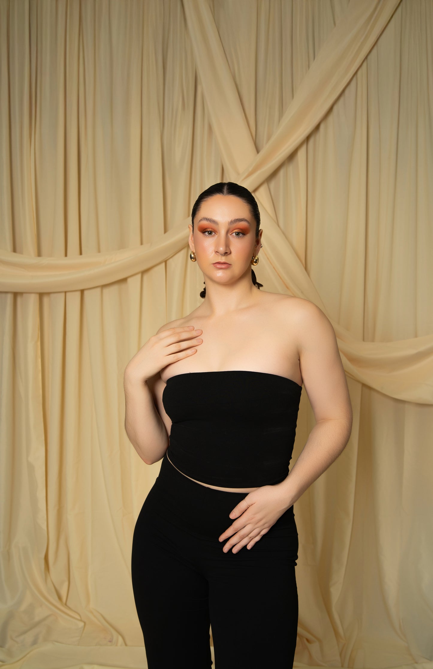 Cropped Tube Top - Black