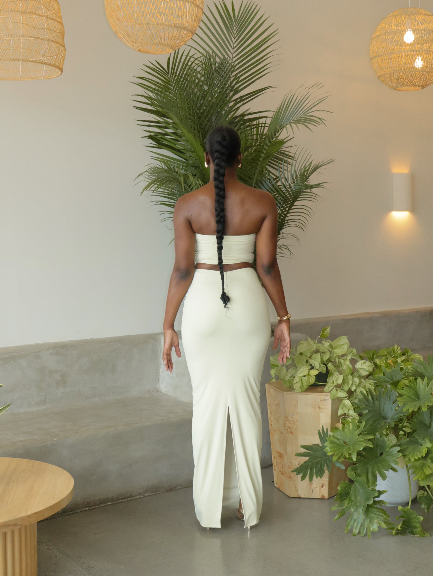 Seamless Maxi Skirt - Cream