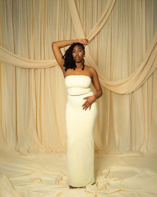 Seamless Maxi Skirt - Cream