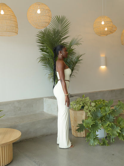 Seamless Wide Leg Pant - Cream