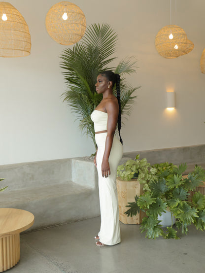 Seamless Wide Leg Pant - Cream