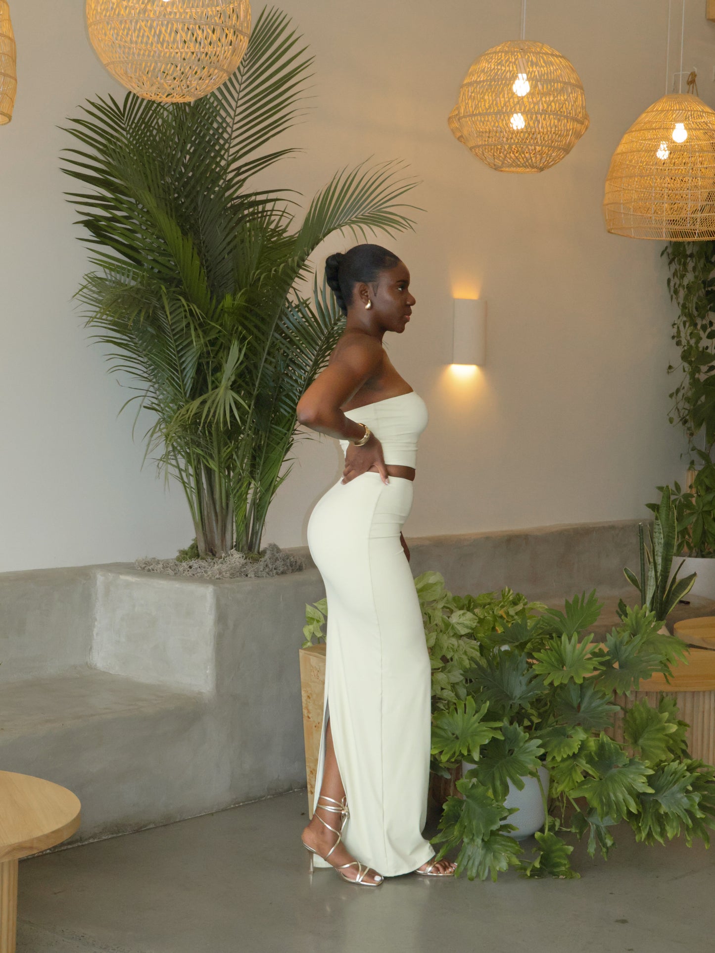 Seamless Maxi Skirt - Cream