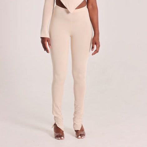 ONYX - RUCHED PANTS - BEIGE