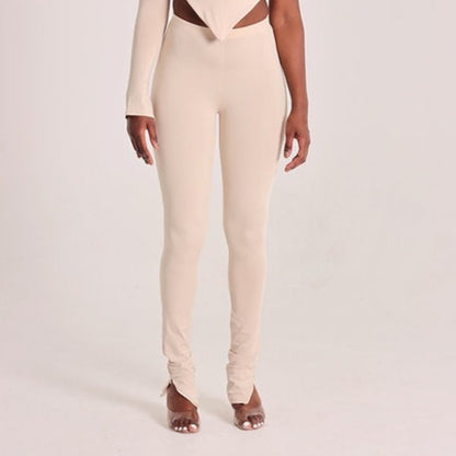 ONYX - RUCHED PANTS - BEIGE