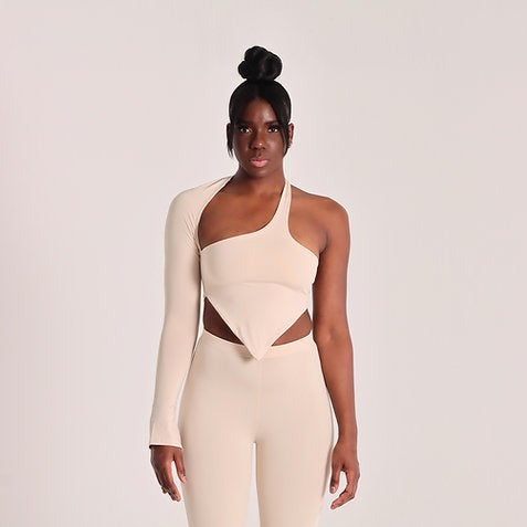 ONYX - ASYMMETRIC TOP - BEIGE