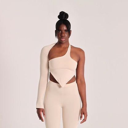ONYX - ASYMMETRIC TOP - BEIGE