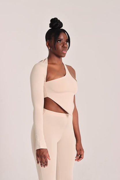 ONYX - ASYMMETRIC TOP - BEIGE