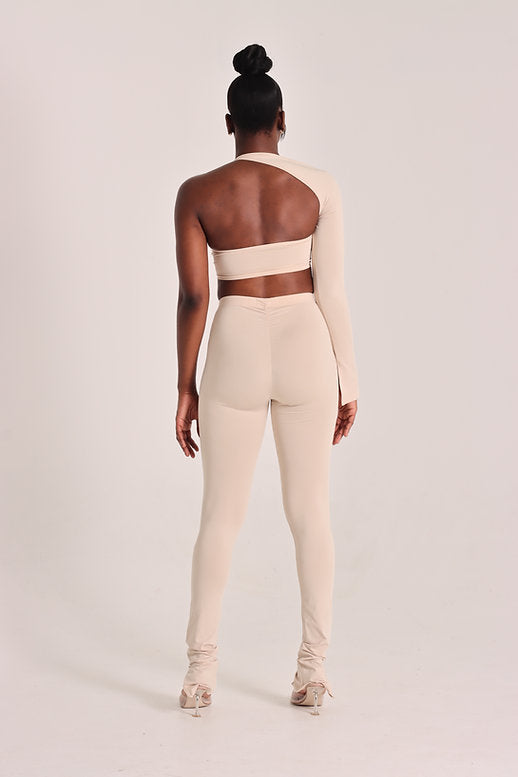 ONYX - RUCHED PANTS - BEIGE