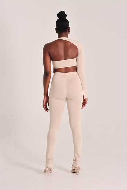 ONYX - ASYMMETRIC TOP - BEIGE