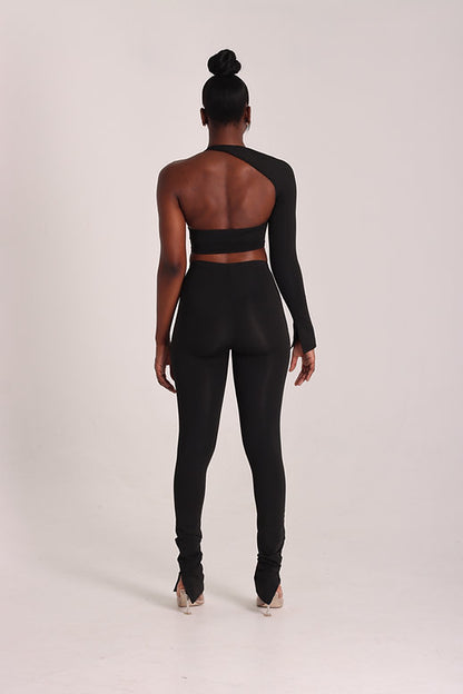 ONYX - RUCHED PANTS - BLACK