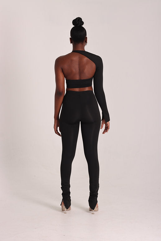 ONYX - ASYMMETRIC TOP - BLACK