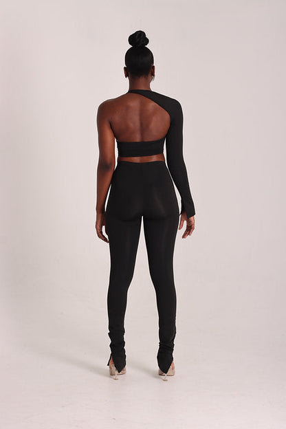 ONYX - ASYMMETRIC TOP - BLACK