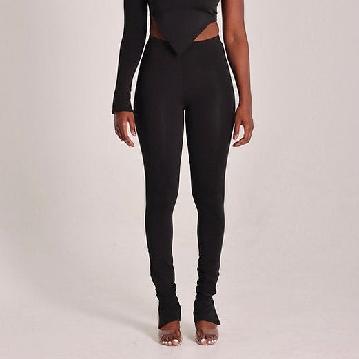 ONYX - RUCHED PANTS - BLACK